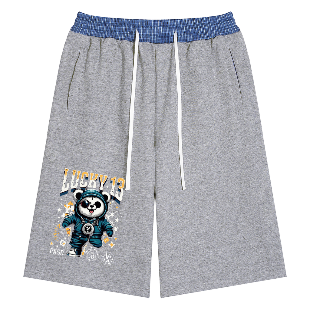 Unisex Panda Waistband Shorts