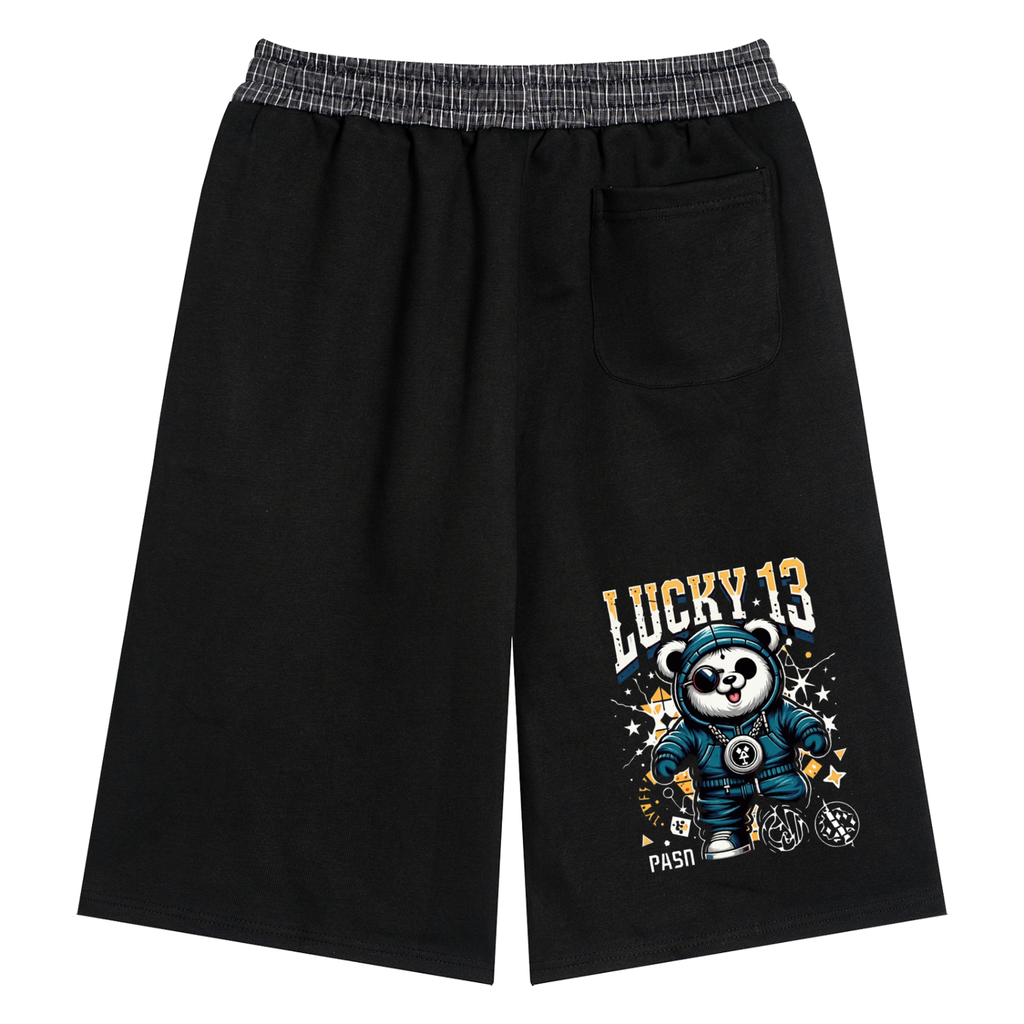 Unisex Panda Waistband Shorts